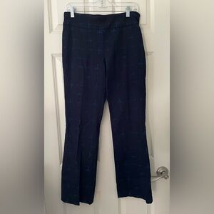 ALFANI Women's Casual Career Pants Black & Blue pattern pull on size 10